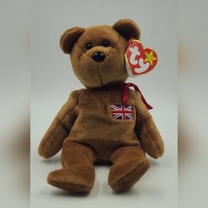 TY Beanie Baby - BRITANNIA the Bear (UK Exclusive) -MWMTs Stuffed Toy (China)